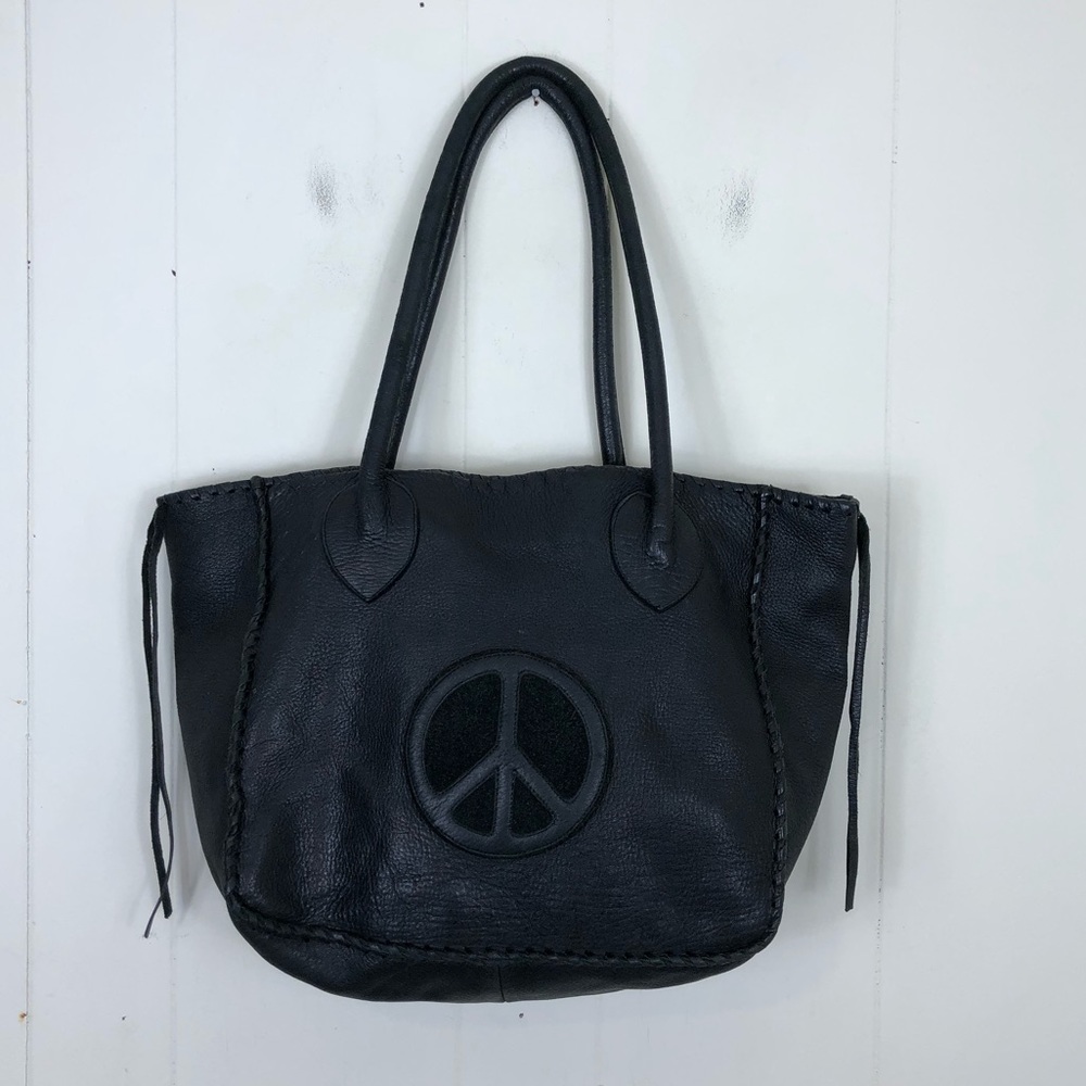 Shelly Litvak‎ Whipstitched Calfskin Leather Tote Bag